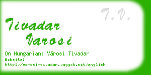 tivadar varosi business card